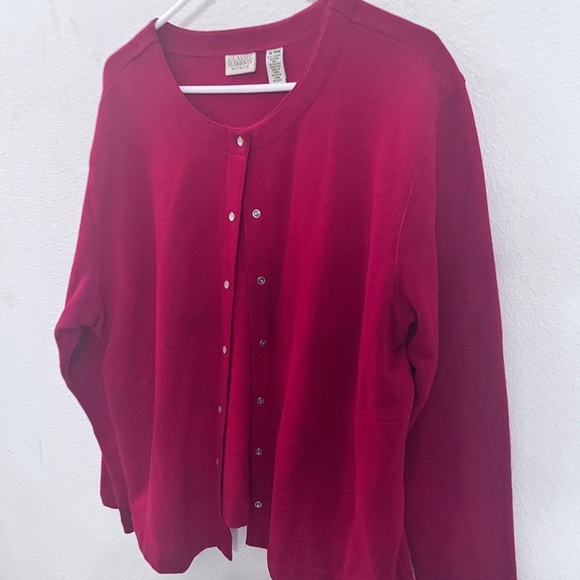 Classic Elements Red Button-Up Cardigan - Size 16-18W - Picture 11 of 11